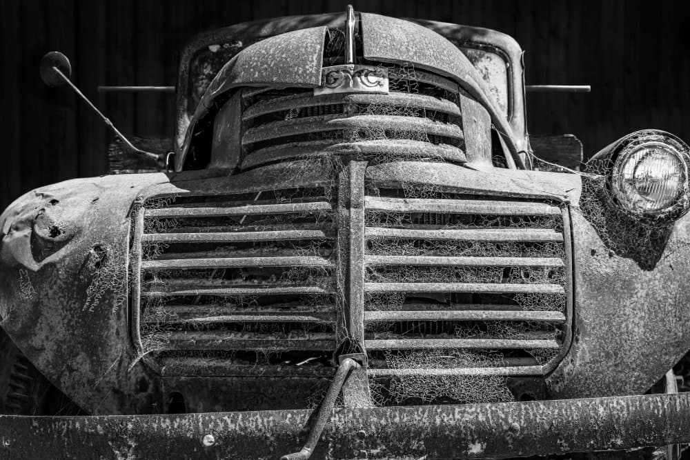 Forgotten Rusty Truck by Ulrike Leinemann — canvas wall art