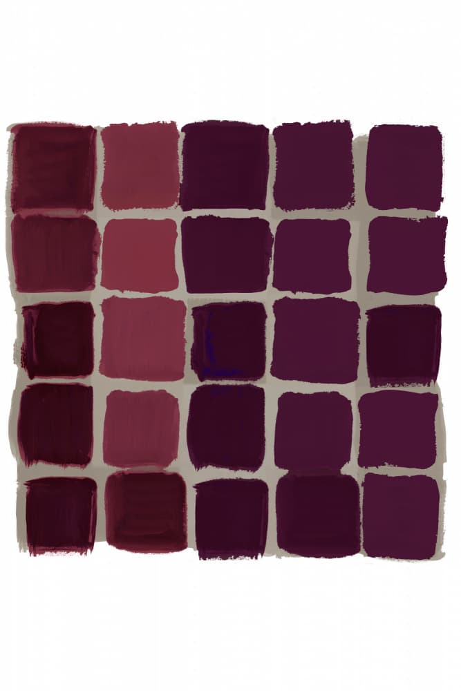 Burgundy Violet Squares by cartissi — canvas wall art