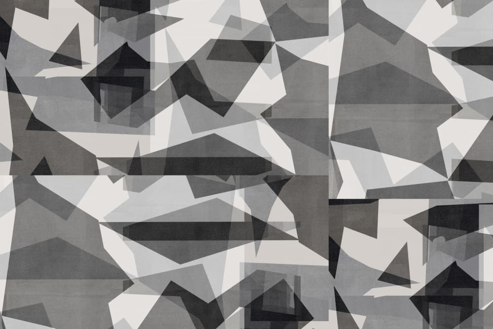 Layered Geometric Shapes by cartissi — canvas wall art