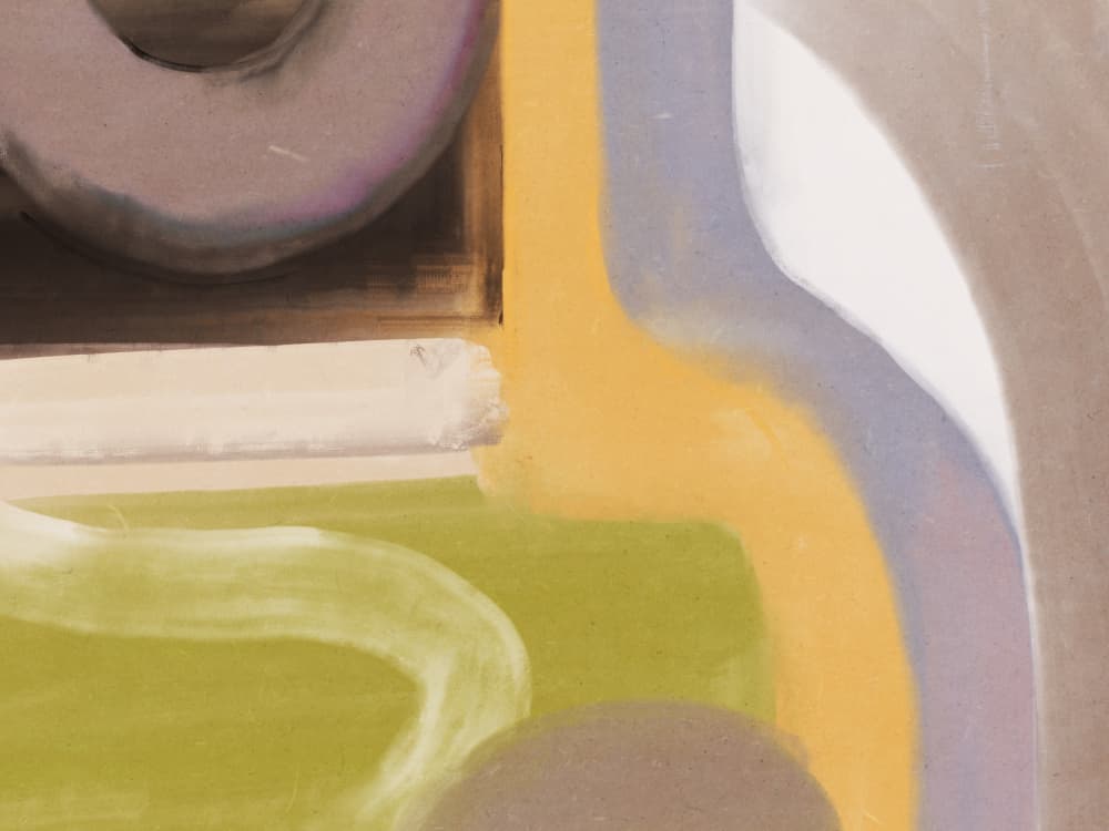 Soft Abstract Curves by Little Dean — canvas wall art