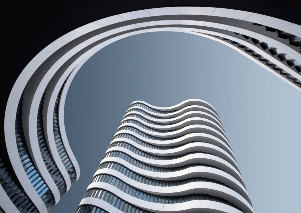 Wavy Modern Architecture by Renate Reichert — canvas wall art