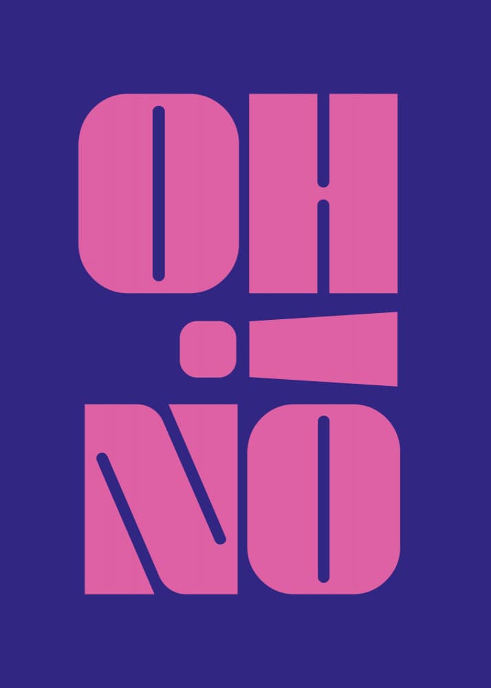 Oh No Statement by Andreas Magnusson — canvas wall art