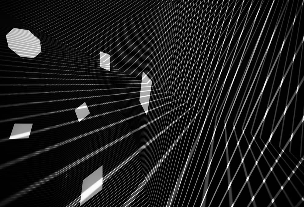 Glowing Geometric Abstraction by Jeroen van de Wiel — canvas wall art