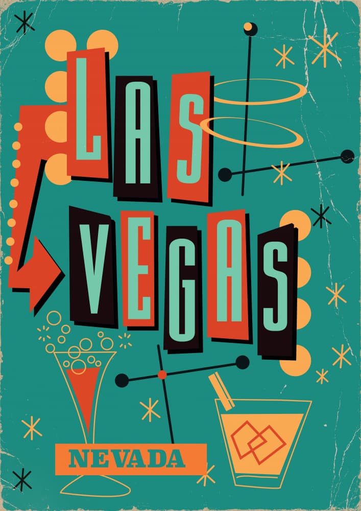 Mid Century Las Vegas by Nicholas — canvas wall art