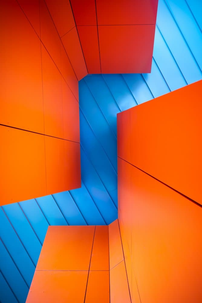 Vibrant Architectural Angles by Mike Kreiten — canvas wall art