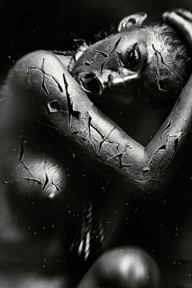 Cracked Skin Solitude by Bogdan Bouşcă — canvas wall art
