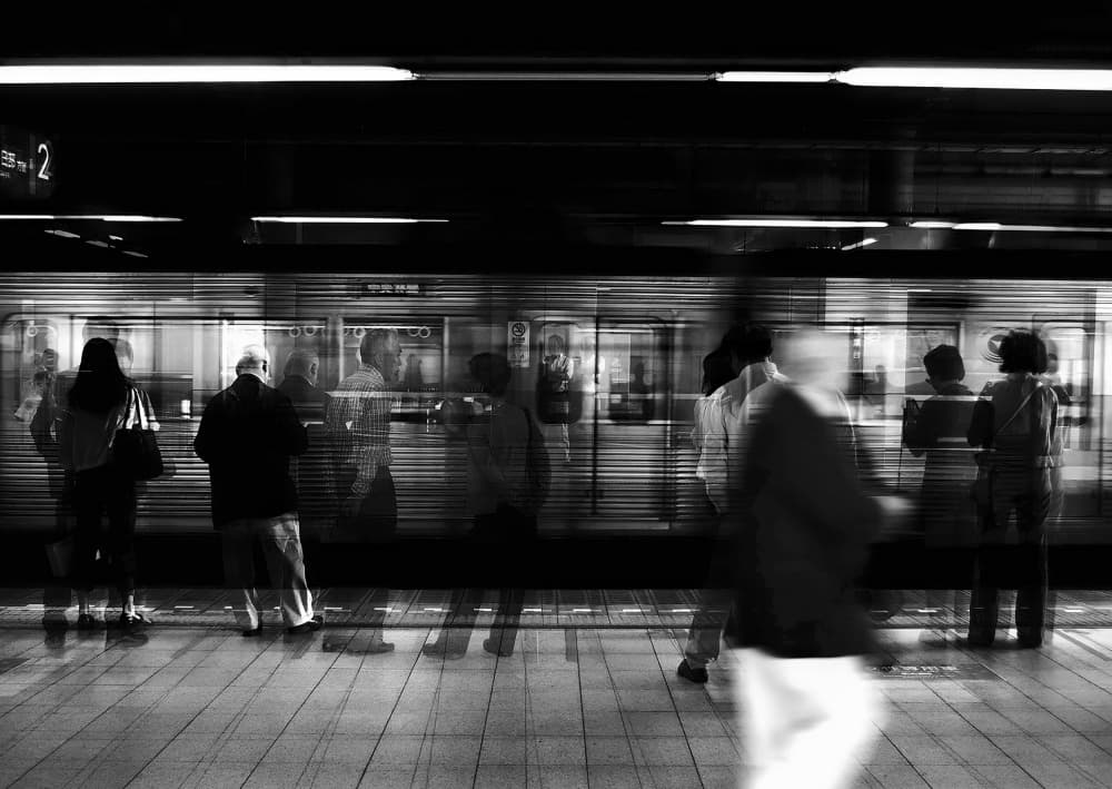 Subway Station Motion Blur by Keisuke Togawa — canvas wall art