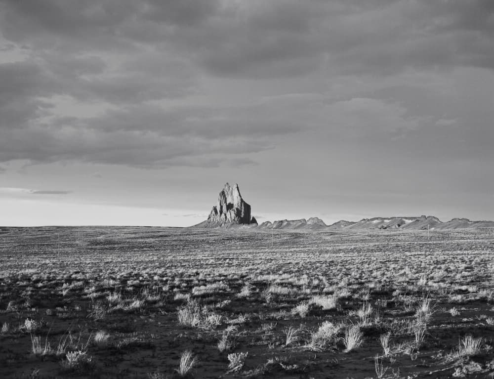 Monochrome Desert Butte by Bethany Young — canvas wall art
