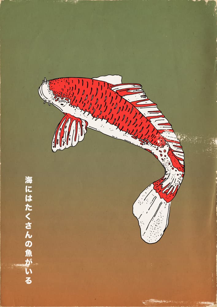 Japanese Koi Fish by Nicholas — canvas wall art