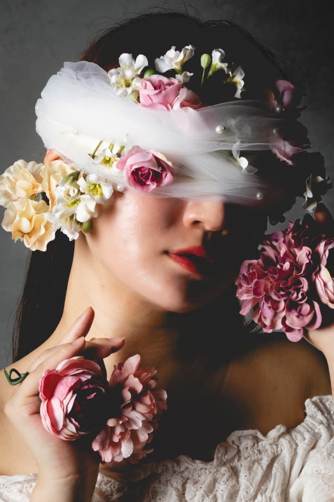 Dreamy Floral Woman by h112o1 — canvas wall art