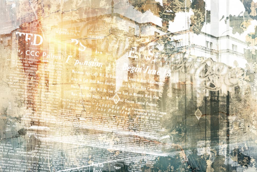 Historic Urban Layers by Rafal Kulik — canvas wall art