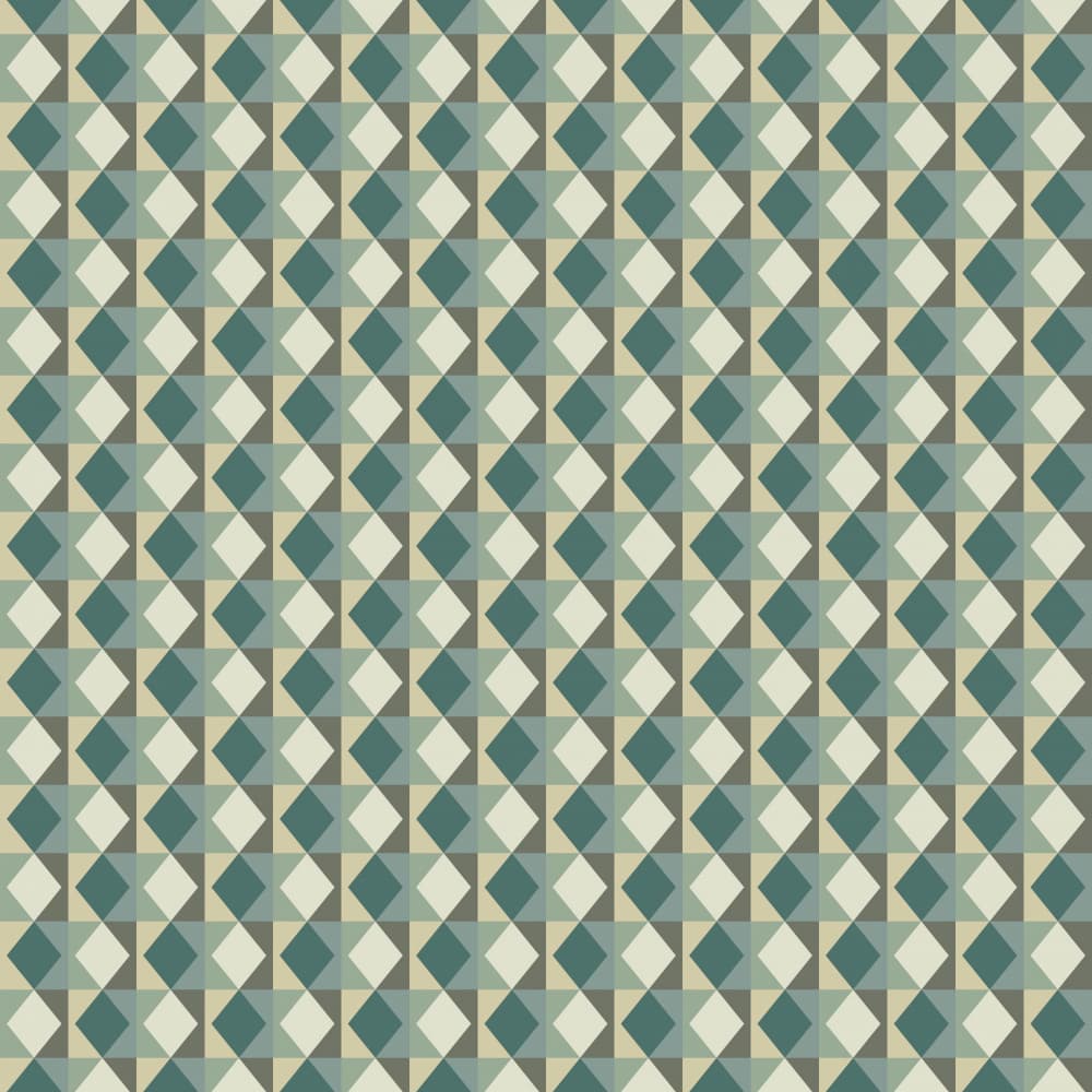 Retro Teal Diamonds