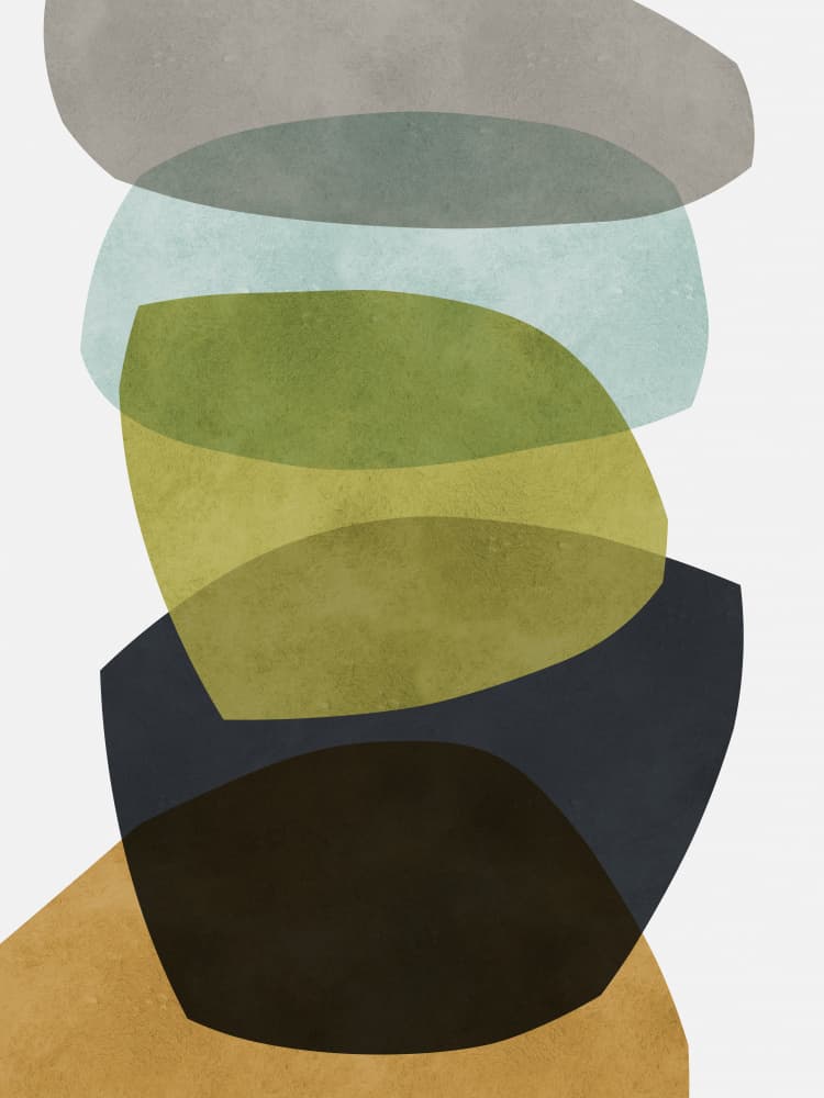 Stacked Organic Forms by Vitor Costa — canvas wall art