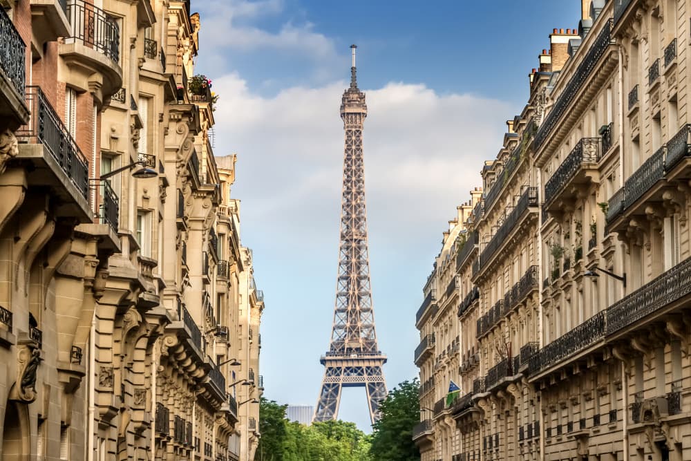 Eiffel Tower Paris Street by Melanie Viola — canvas wall art
