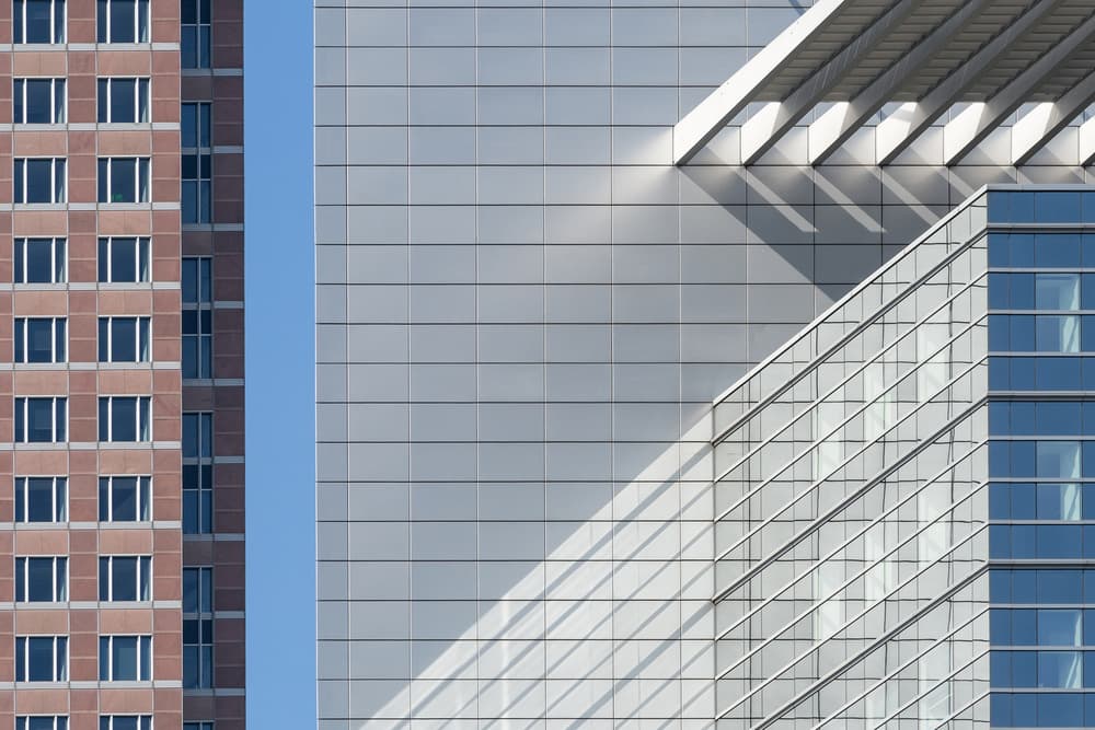 Modern Architectural Contrast by Andy Bauer — canvas wall art
