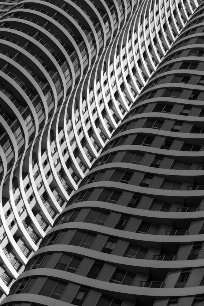 Curved Urban Architecture by Azriel Yakubovitch — canvas wall art