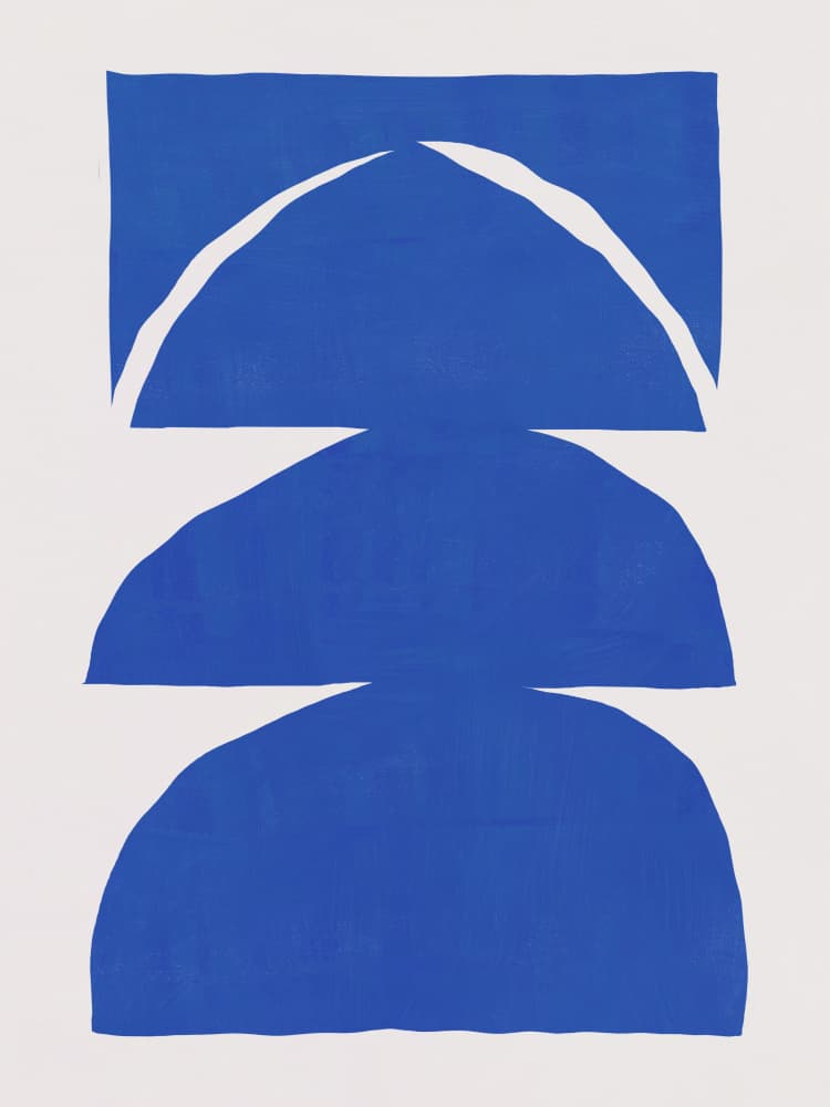 Abstract Blue Stack by Little Dean — canvas wall art