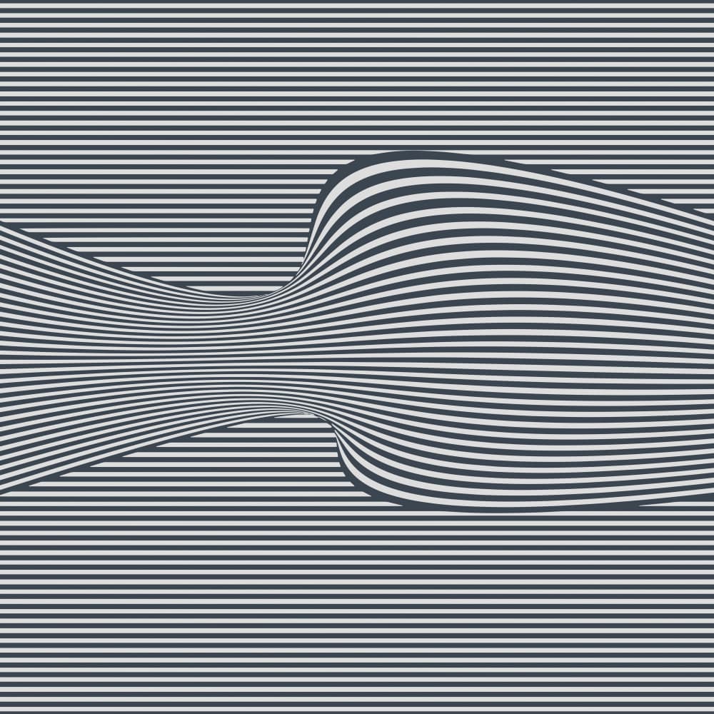 Warped Stripe Illusion by Carlos Perez Del Moro — canvas wall art