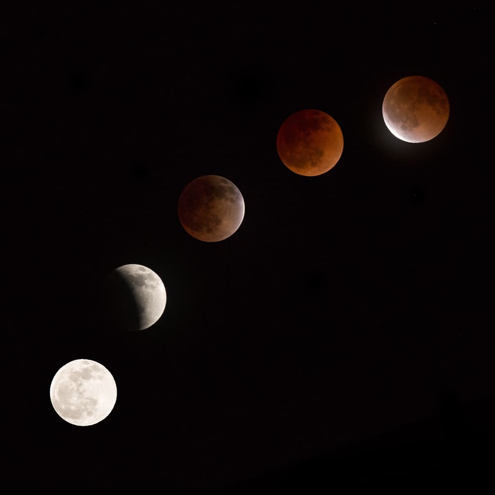 Lunar Eclipse Progression by Vadim Ianulionoc — canvas wall art