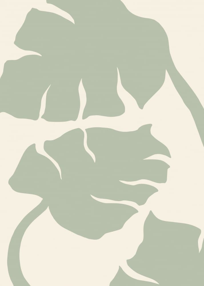 Sage Green Tropical Leaves by Pictufy Studio — canvas wall art