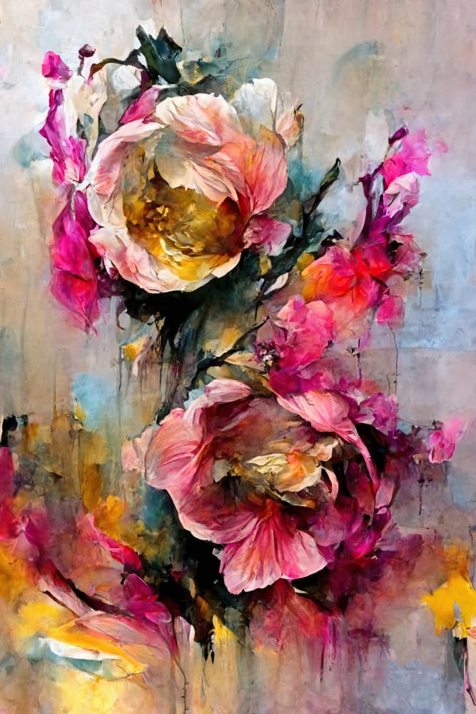 Vivid Bloom Fusion by Treechild — canvas wall art