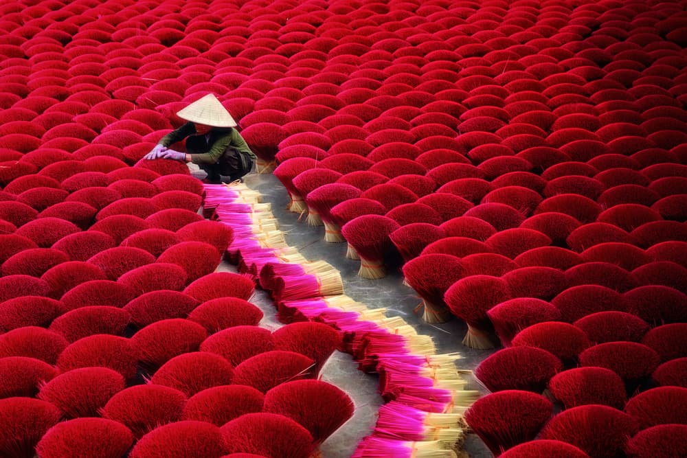 Vibrant Incense Craft by Nguyen Tan Tuan — canvas wall art