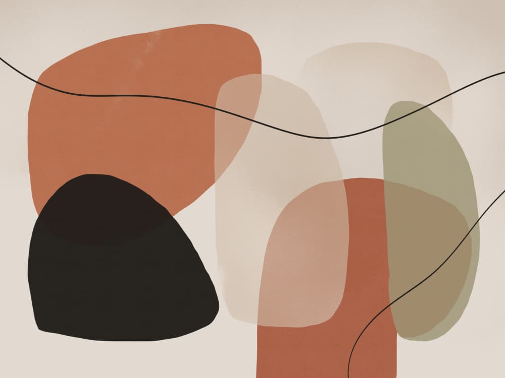Earthy Organic Shapes by Little Dean — canvas wall art