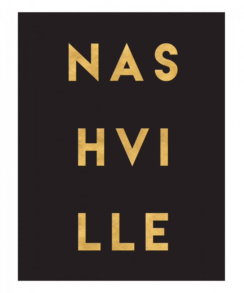 Nashville Gold Text by Emiliano Deificus — canvas wall art
