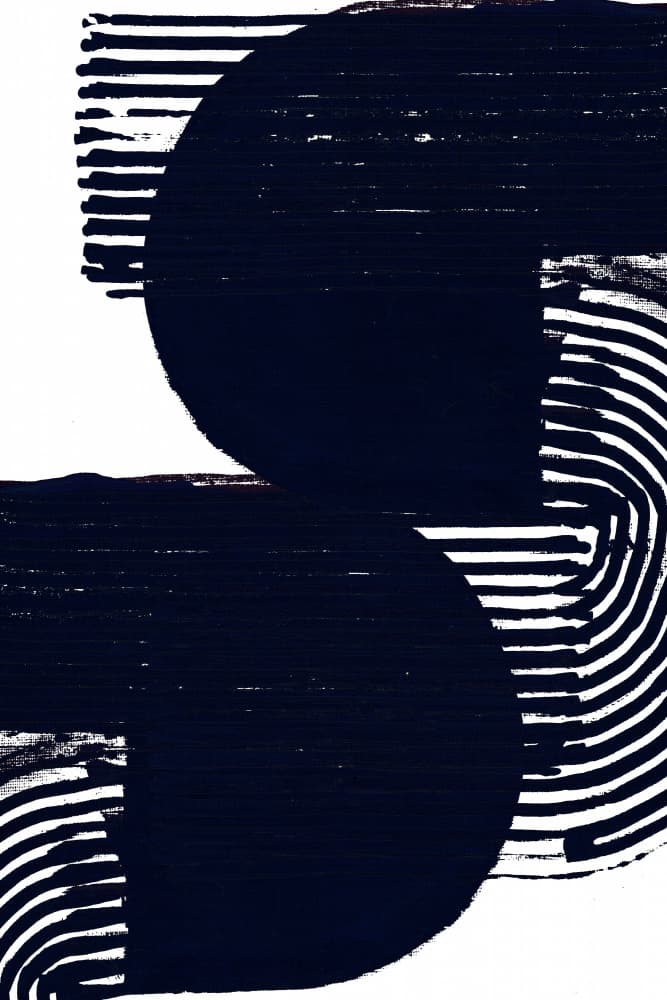 Abstract Black Forms by cartissi — canvas wall art