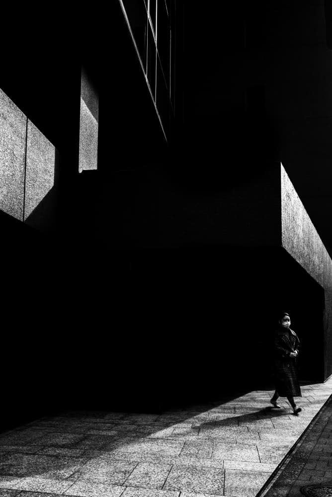 Geometric Urban Solitude by Kentaro Watanabe — canvas wall art