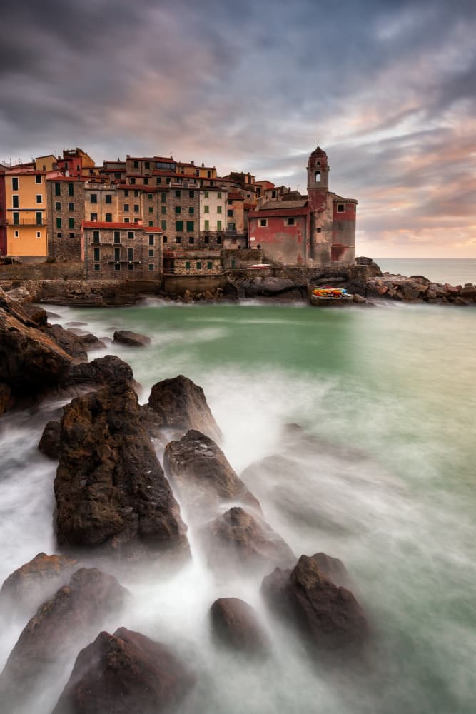 Misty Coastal Village by Paolo Bolla — canvas wall art