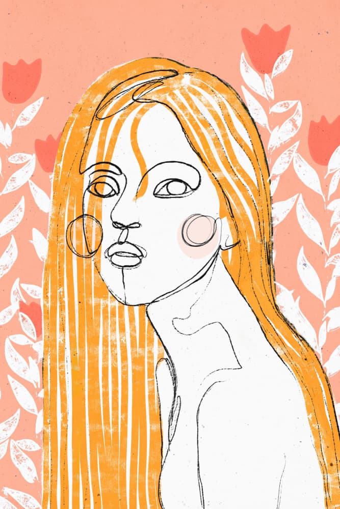 Floral Gaze by Treechild — canvas wall art