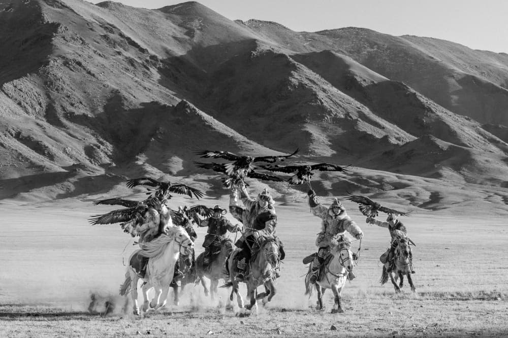 Nomadic Eagle Hunters by ADIREK M — canvas wall art