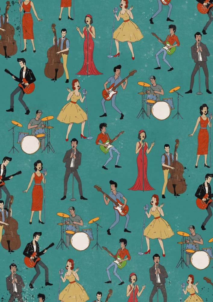 Rock And Roll Party by Nicholas — canvas wall art