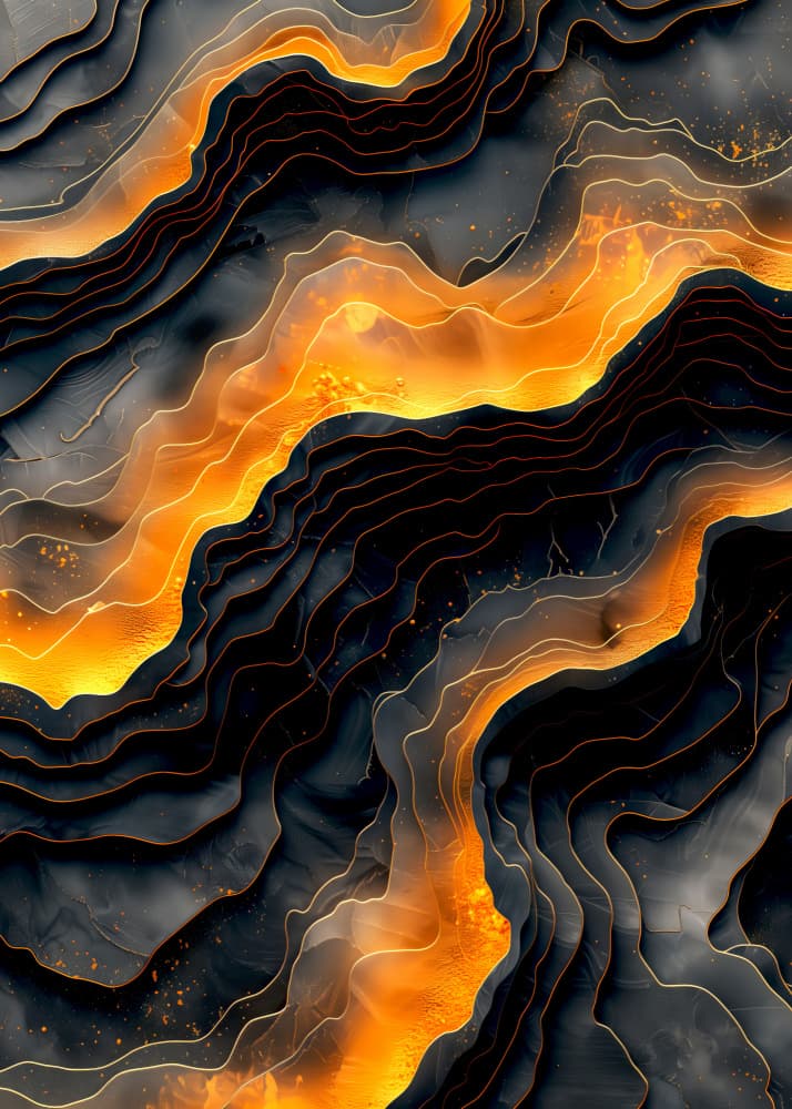 Molten Gold Flow by Justyna Jaszke — canvas wall art