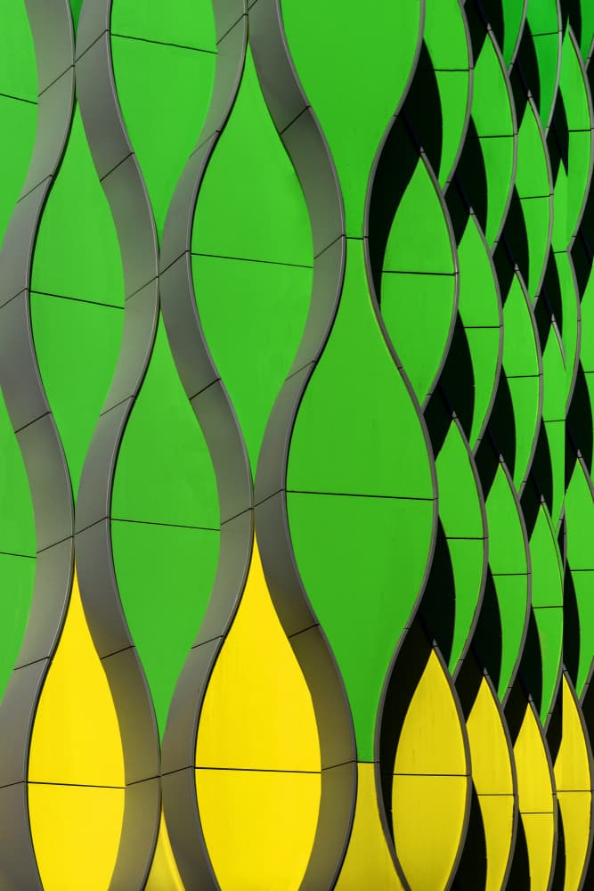 Green Yellow Fluid Architecture by Theo Luycx — canvas wall art
