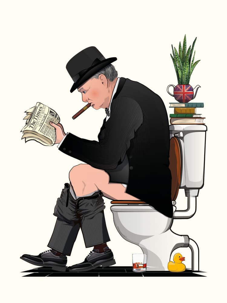 Distinguished Gentleman's Break by In The Washroom — canvas wall art