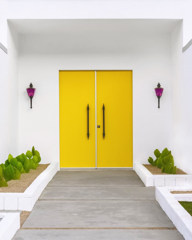 Yellow Doors in Palm Springs by Tom Windeknecht — canvas wall art