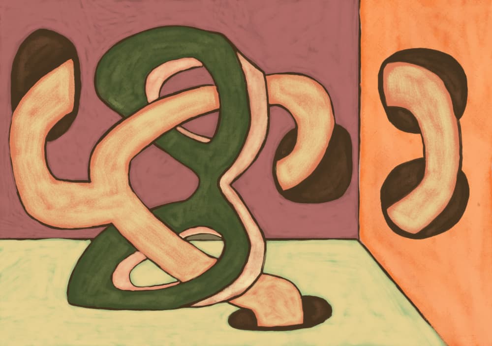 Intertwined Organic Forms by Sharyn Bursic — canvas wall art