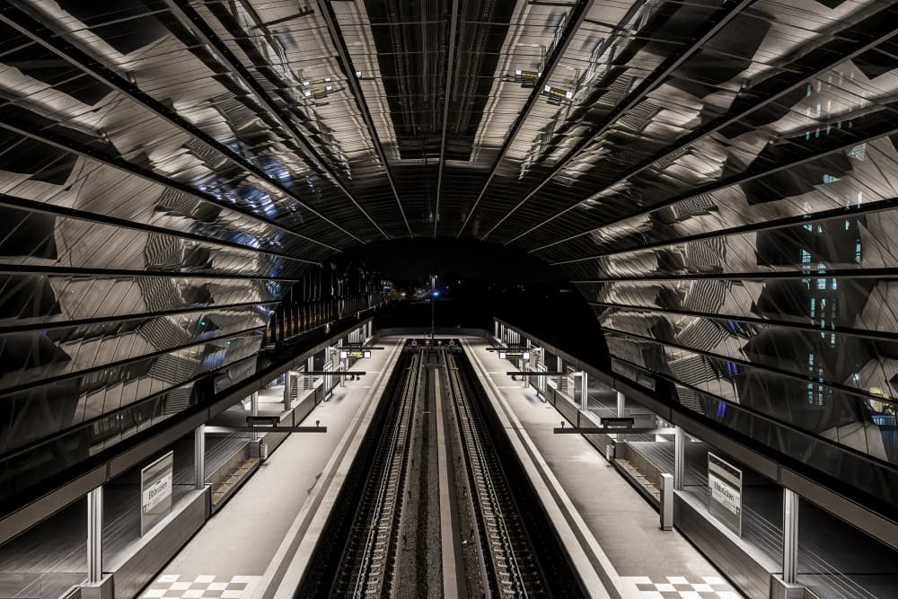 Urban Metro Reflections by Ute Jackisch — canvas wall art
