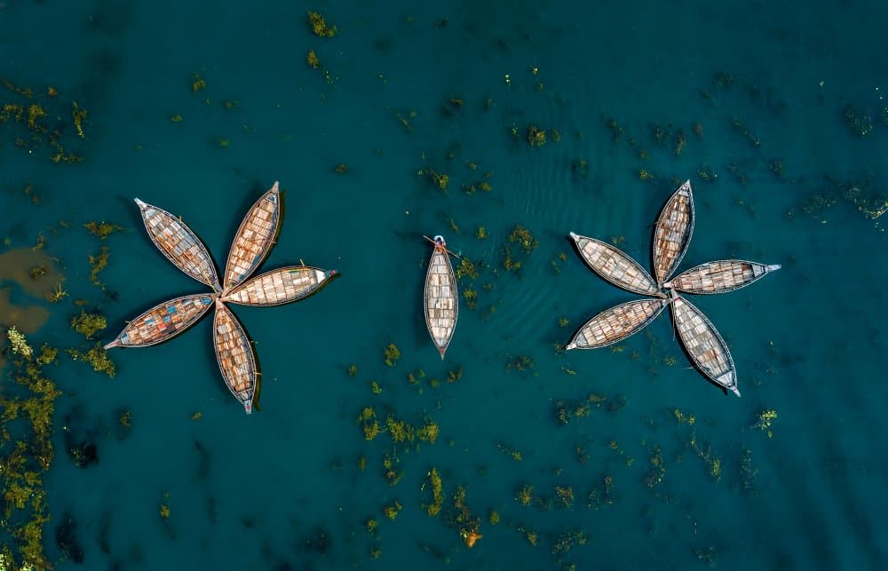 Boats Star Pattern by Tanvir — canvas wall art