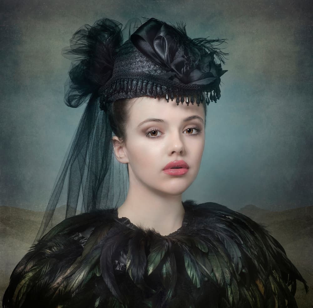 Dark Victorian Portrait by Joan Blease — canvas wall art