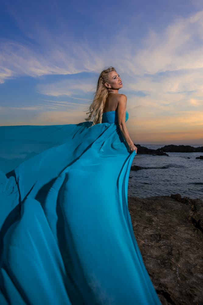 Dreamy Sunset Woman by Sharon Levy — canvas wall art