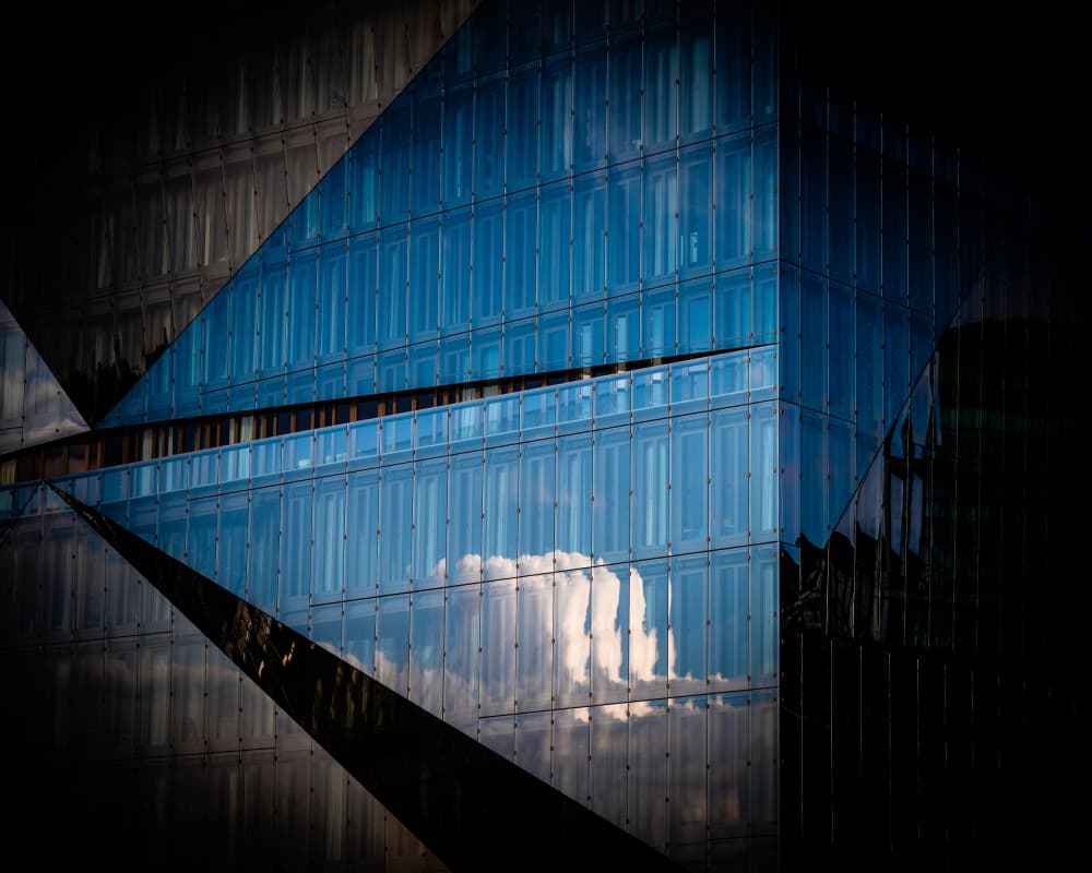 Modern Glass Architecture by Stefan Buder — canvas wall art