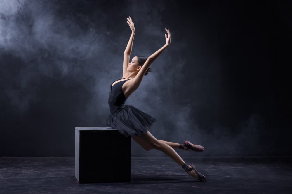 Elegant Ballerina Pose by Lisdiyanto Suhardjo — canvas wall art