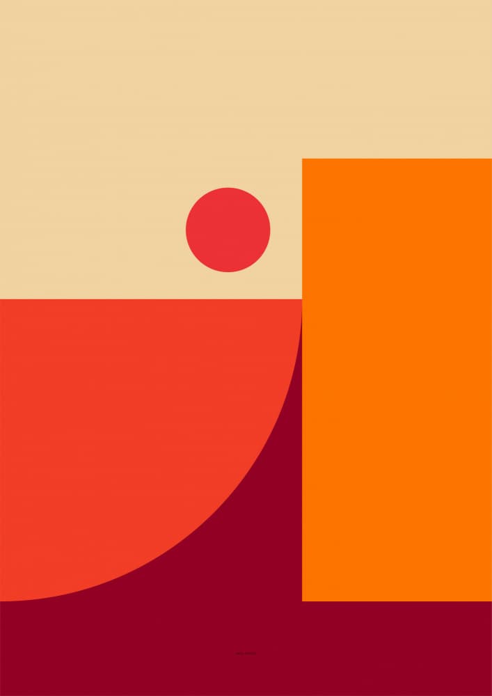 Geometric Sun Horizon by Nilesh Kulkarni — canvas wall art