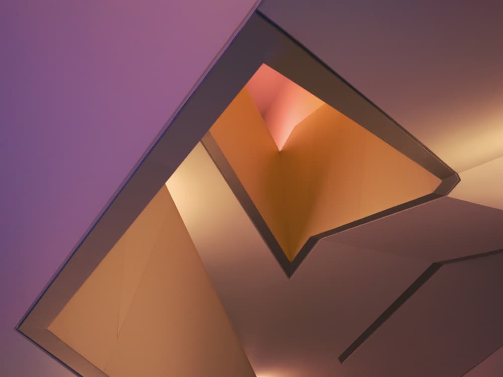 Gradient Architectural Forms by Mike Kreiten — canvas wall art