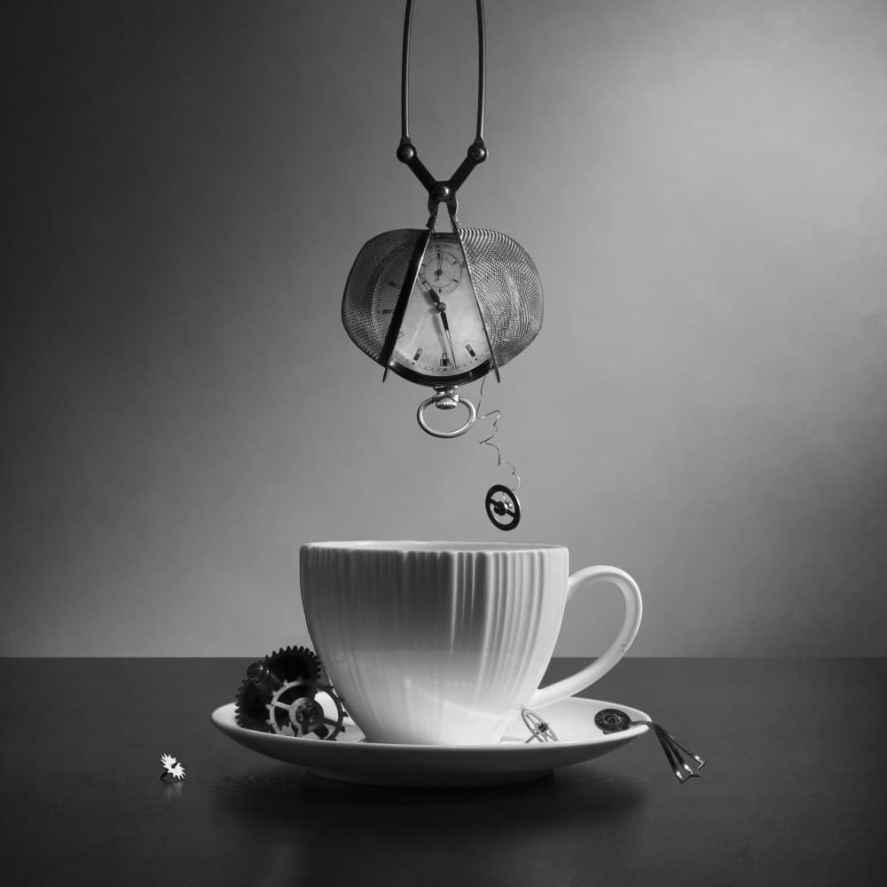 Clockwork Tea Time by Victoria  Glinka — canvas wall art