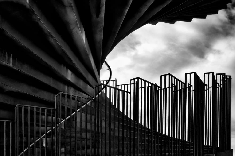 Spiral Staircase Ascent by Andreas Klesse — canvas wall art
