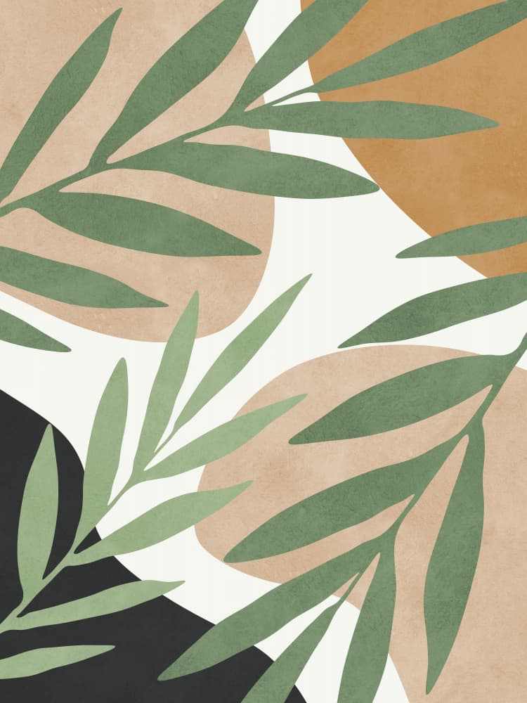Modern Botanical Shapes by Vitor Costa — canvas wall art